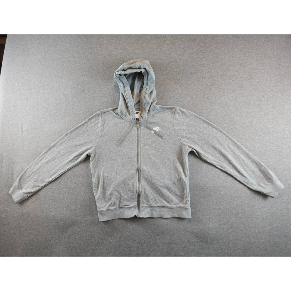 Nike Hoodie Adult Small Gray‎ Club Fleece Oversized Full Zip DQ5758 Womens